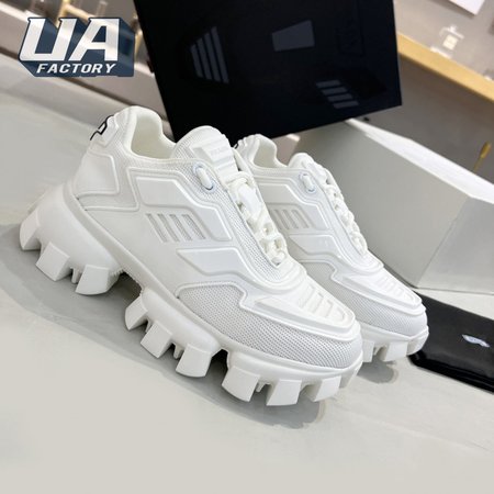 PRADA CLOUDBUST THUNDER TECHNICAL FABRIC SNEAKERS WHITE - PA001