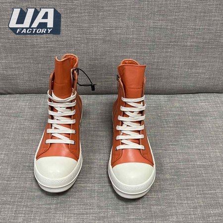 RICK OWENS HIGH-TOP ORANGE WHITE - RO004