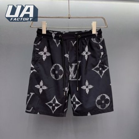 short printed yellow logo monochrome shorts