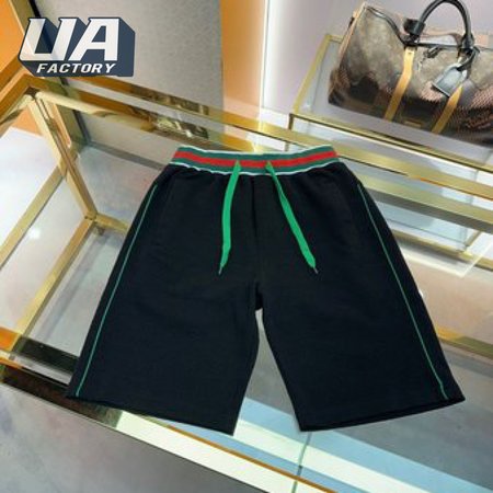 GUCCI GG COTTON TERRY CLOTH SHORTS WITH WEB DETAIL BLACK