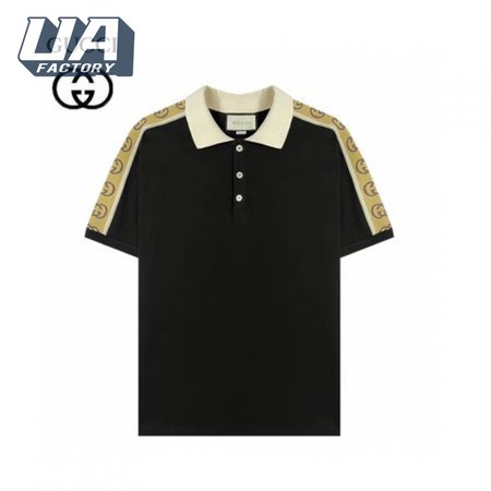 GUCCI POLO WITH INTERLOCKING G STRIPE