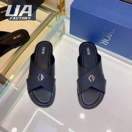 DIOR ALIAS SANDAL Black Grained Calfskin