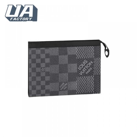 pochette voyage mm damier graphite canvas lp52