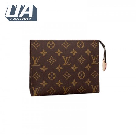 toiletry pouch 19 monogram canvas in brown lp48