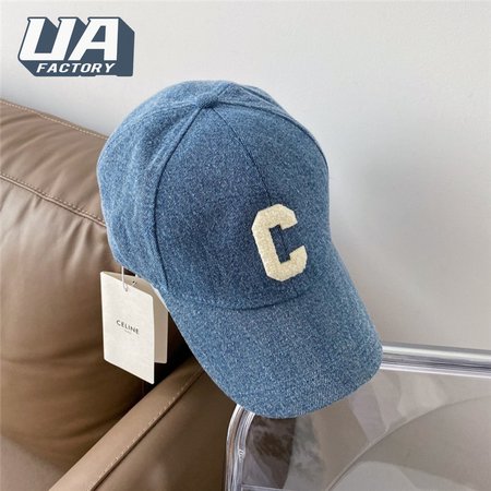 celine denim baseball cap peaked cap