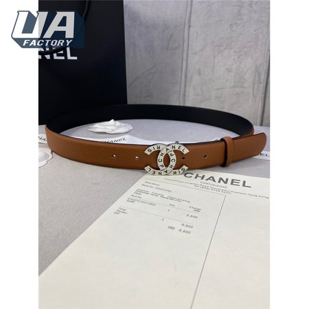 chanel logo classic belt