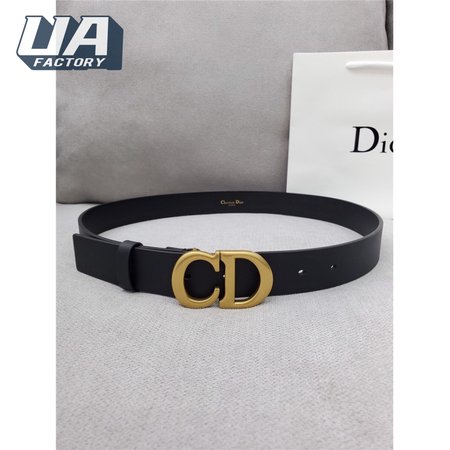 dior CD black leather belt