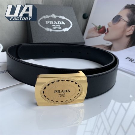 Prada 38mm belt mens gold