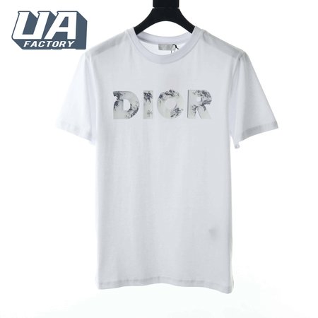 DIOR LETTER RENDERING HEAT TRANSFER LOGO T-SHIRT