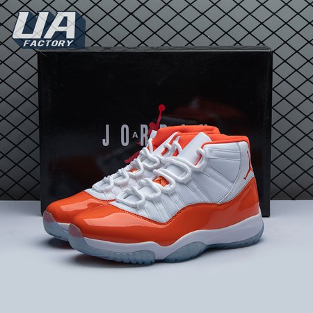 Air Jordan 11 Retro High 72-10 White Orange Size 40-48.5