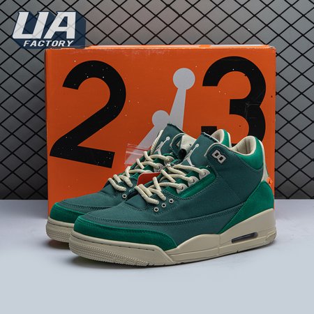 Nina Chanel Abney x Air Jordan 3 Retro Bicoastal Black Malachite Fossil FZ7974-300 Size 36-47.5