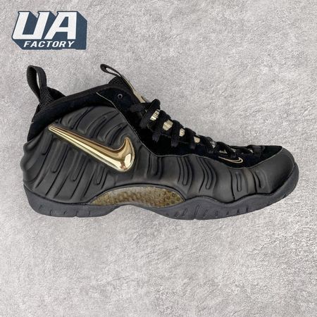 Nike Air Foamposite Pro Black Metallic Gold 624041-009 Size 38.5-46