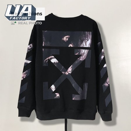 Off White Caravaggio Arrows Over Crewneck Sweatshirt