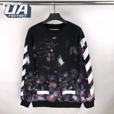 Off White Galaxy Crewneck Sweatshirt 17FW