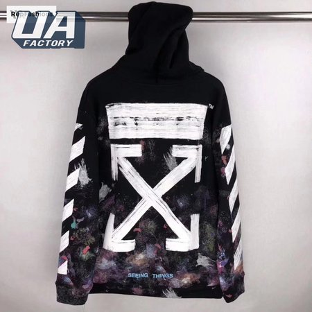 Off White Galaxy Brushed Hoodie