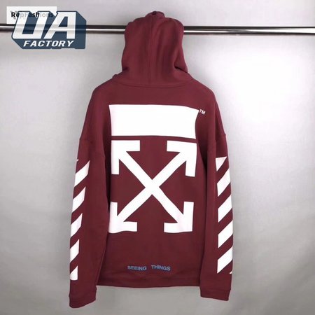 Off White Red Diag Arrow Hoodie