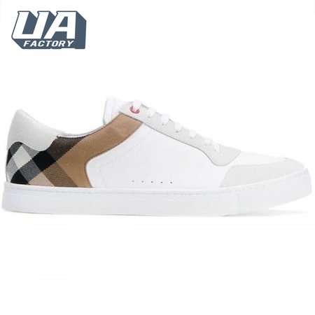 BURBERRY LEATHER AND HOUSE CHECK SNEAKERS - BBR27