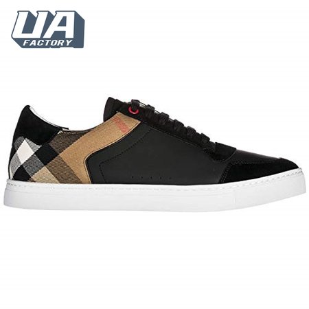 BURBERRY LEATHER AND HOUSE CHECK SNEAKERS - BBR26