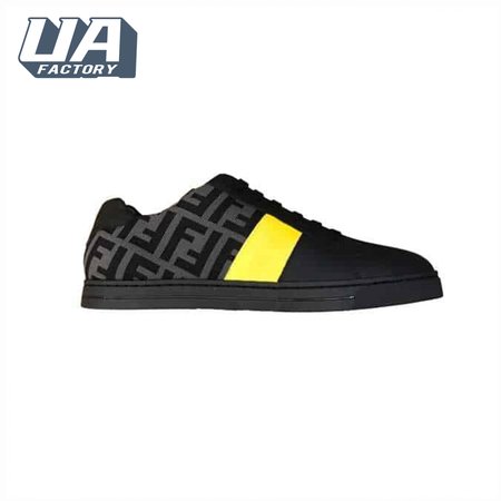 FENDI FF LOGO PRINT LOW-TOP SNEAKERS - FD18